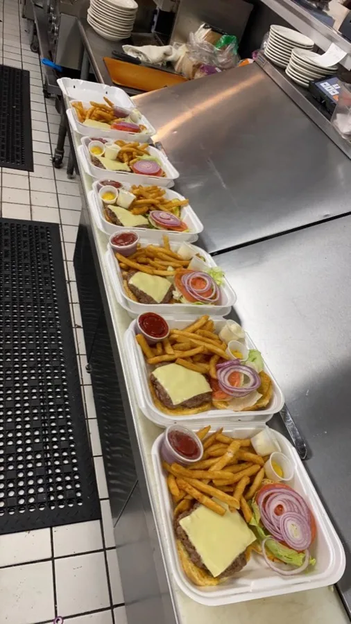 Apazidis Family Restaurant kitchen preparing togo orders